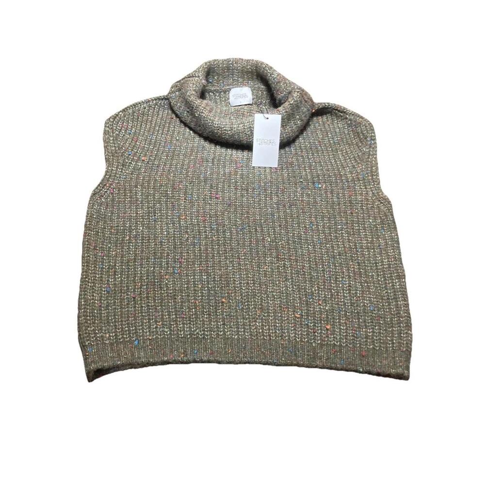 Stitches Multicolor Cowl Neck Sweater